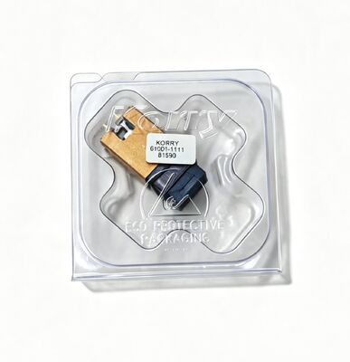 Microinterruttore di grado aeronautico Korry 61001-1111 con imballaggio protettivo ESD e contatti placcati oro/argento multipin per applicazioni aeronautiche conformi a MIL-PRF/SAE